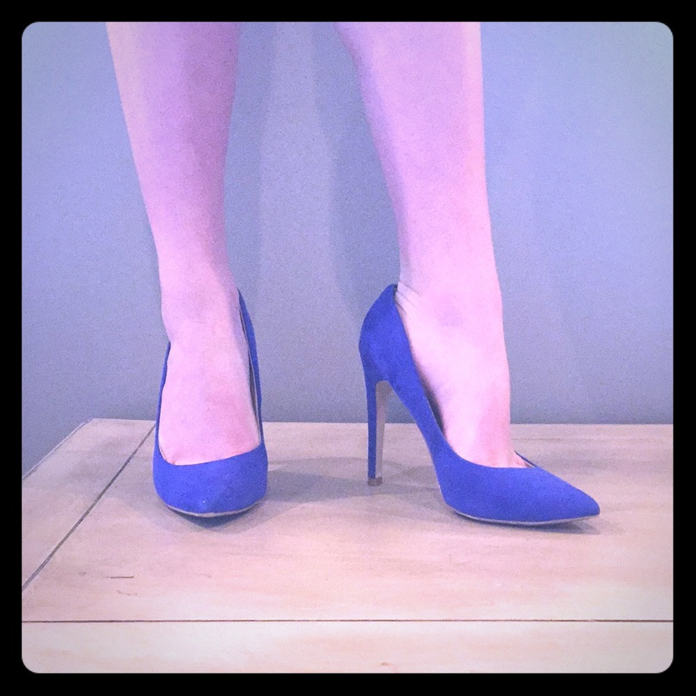 Royal blue heels